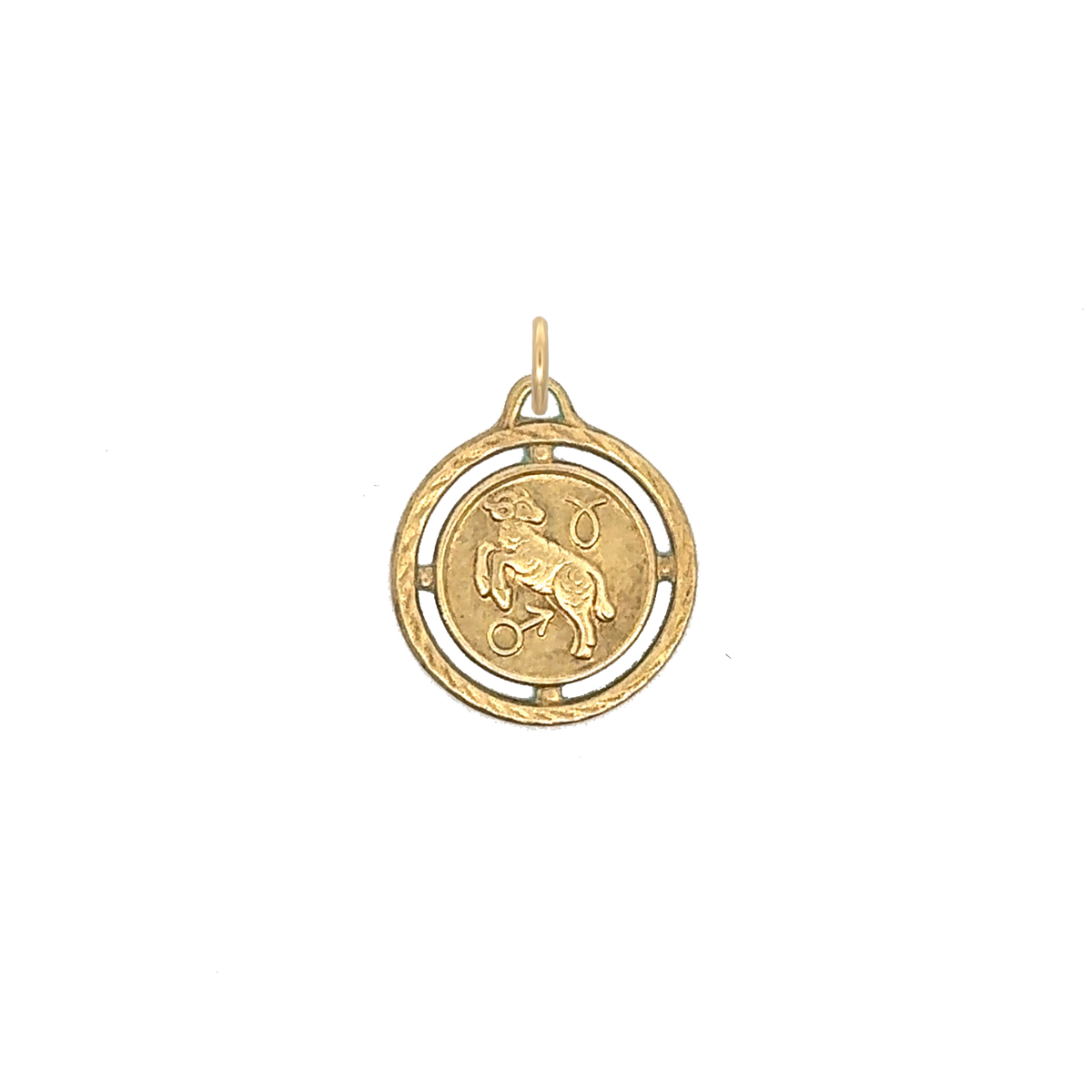 Aries Braided Brass Charm