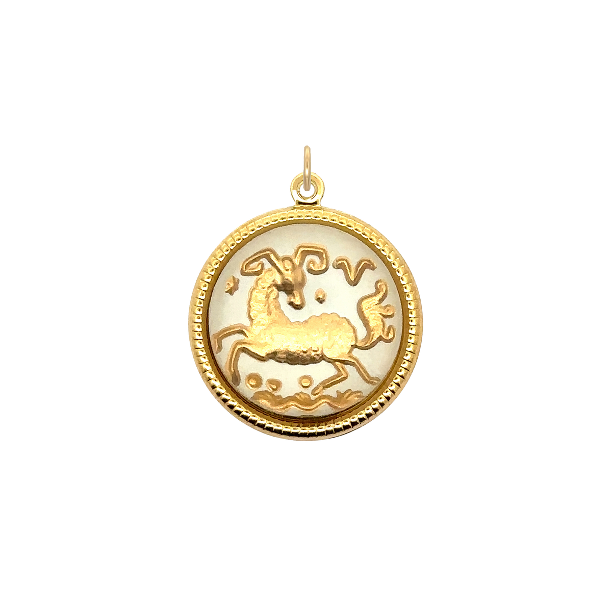 Aries Vintage Glass Charm