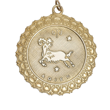 Aries Vintage Scalloped Charm