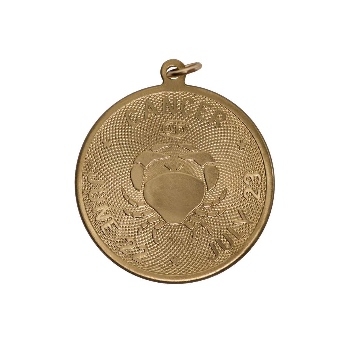 Cancer Vintage Dates Charm Brass