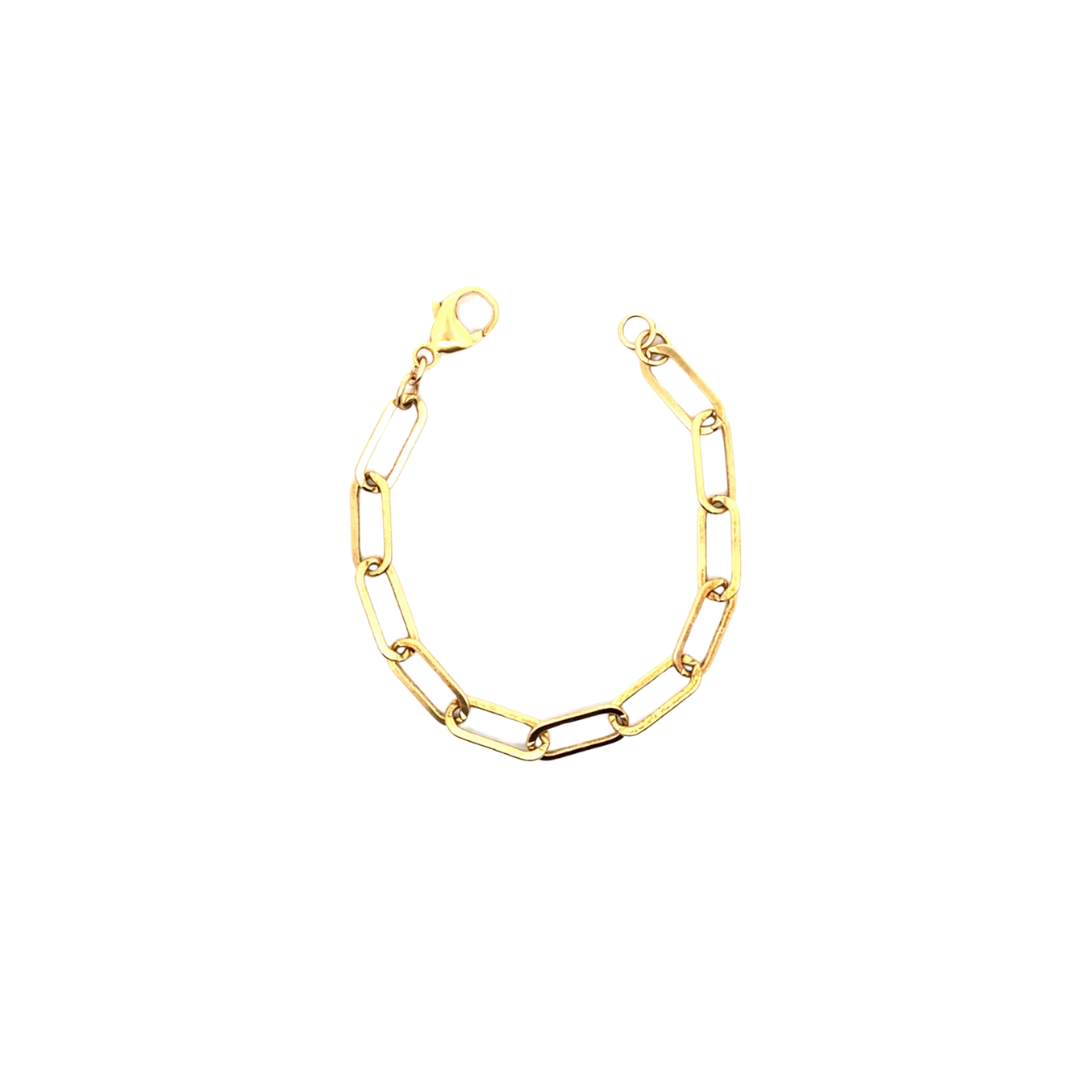 Gold-Filled Flat Chunky Paperclip Bracelet