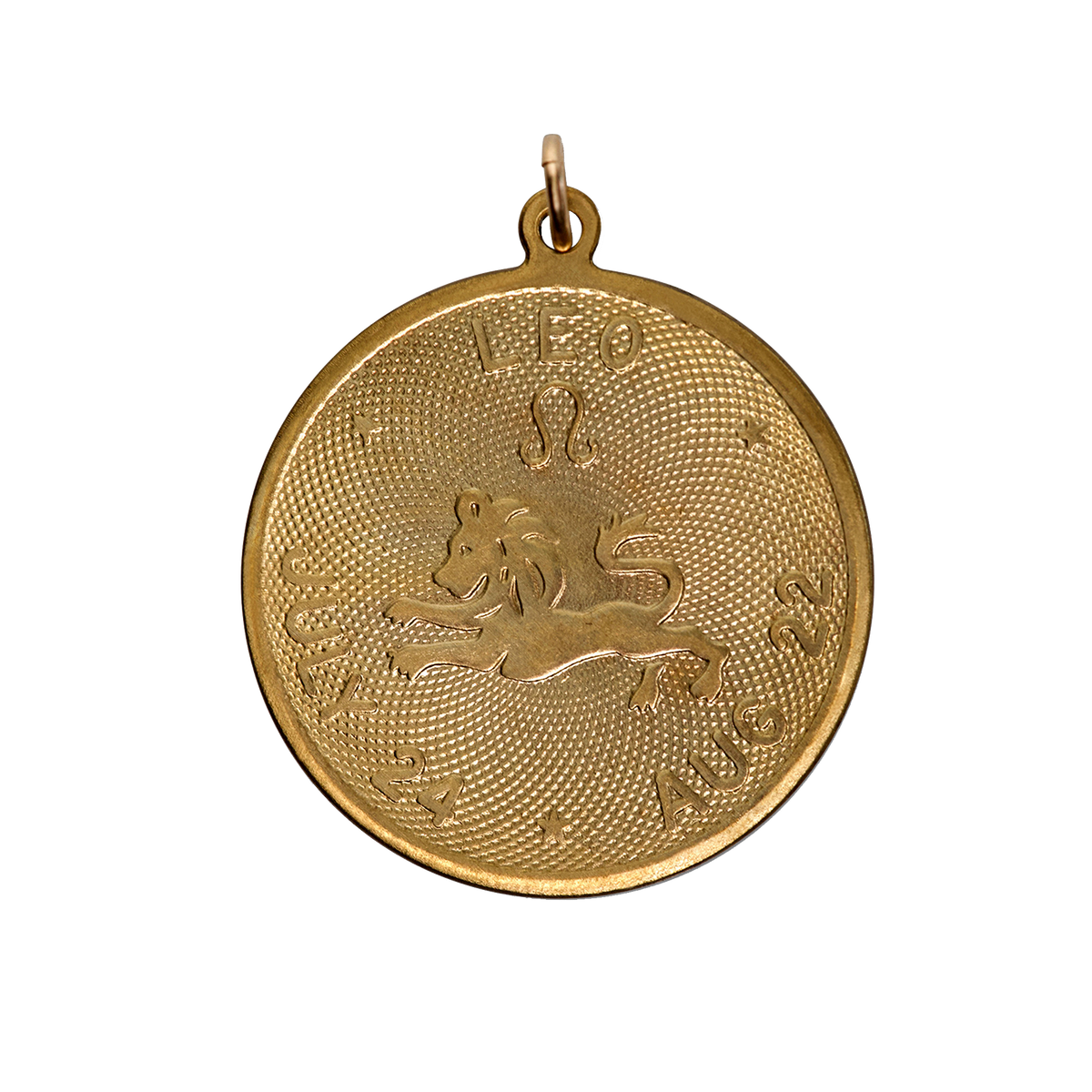 Leo Vintage Dates Charm Brass