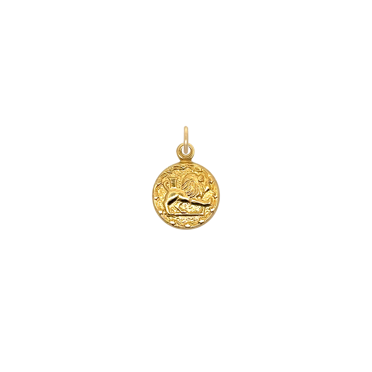 Leo Vintage Mini Charm Brass