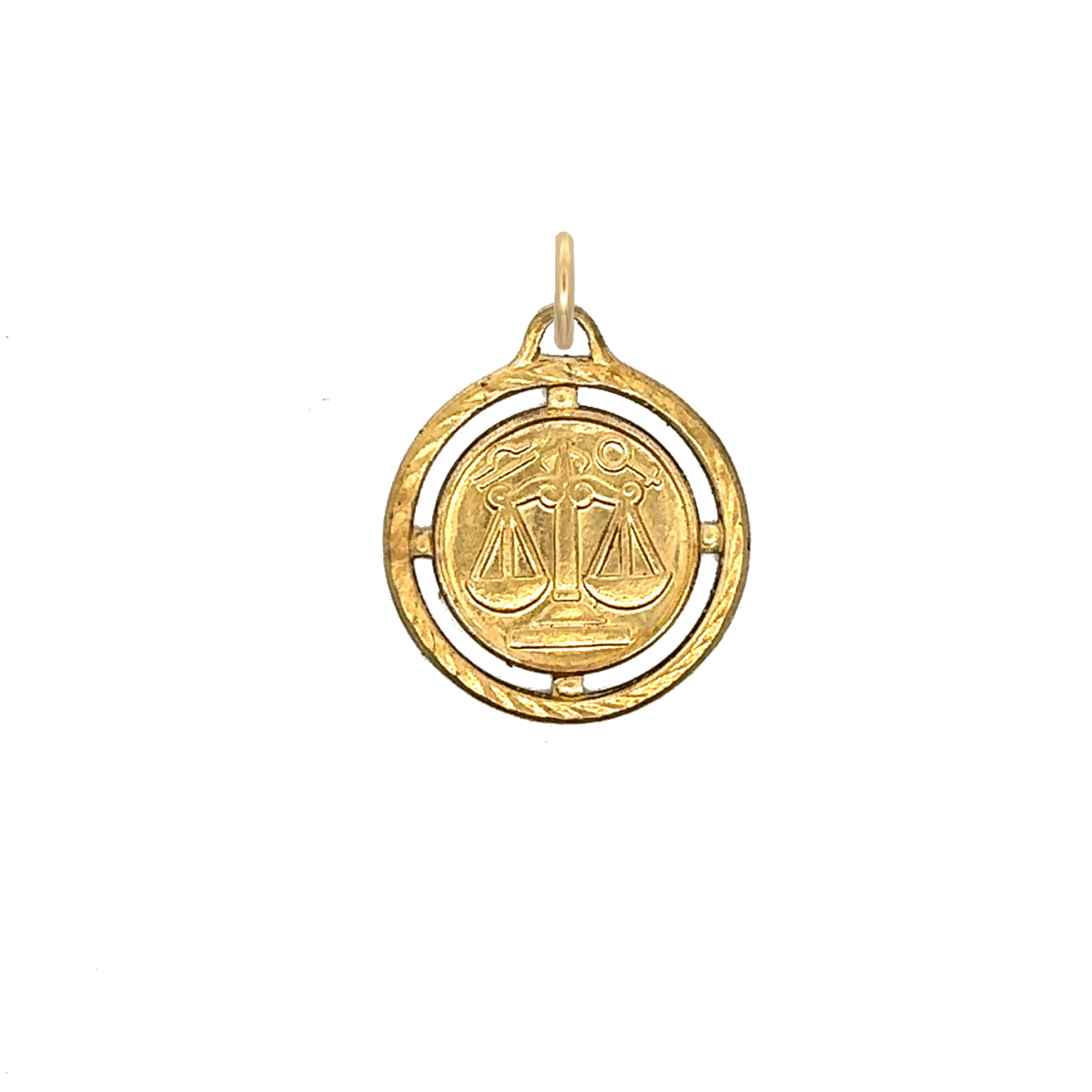Libra Braided Brass Charm