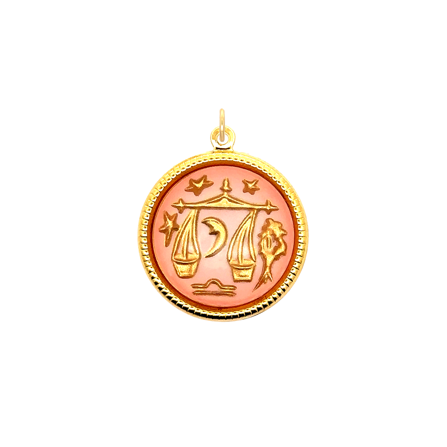 Libra Vintage Glass Charm