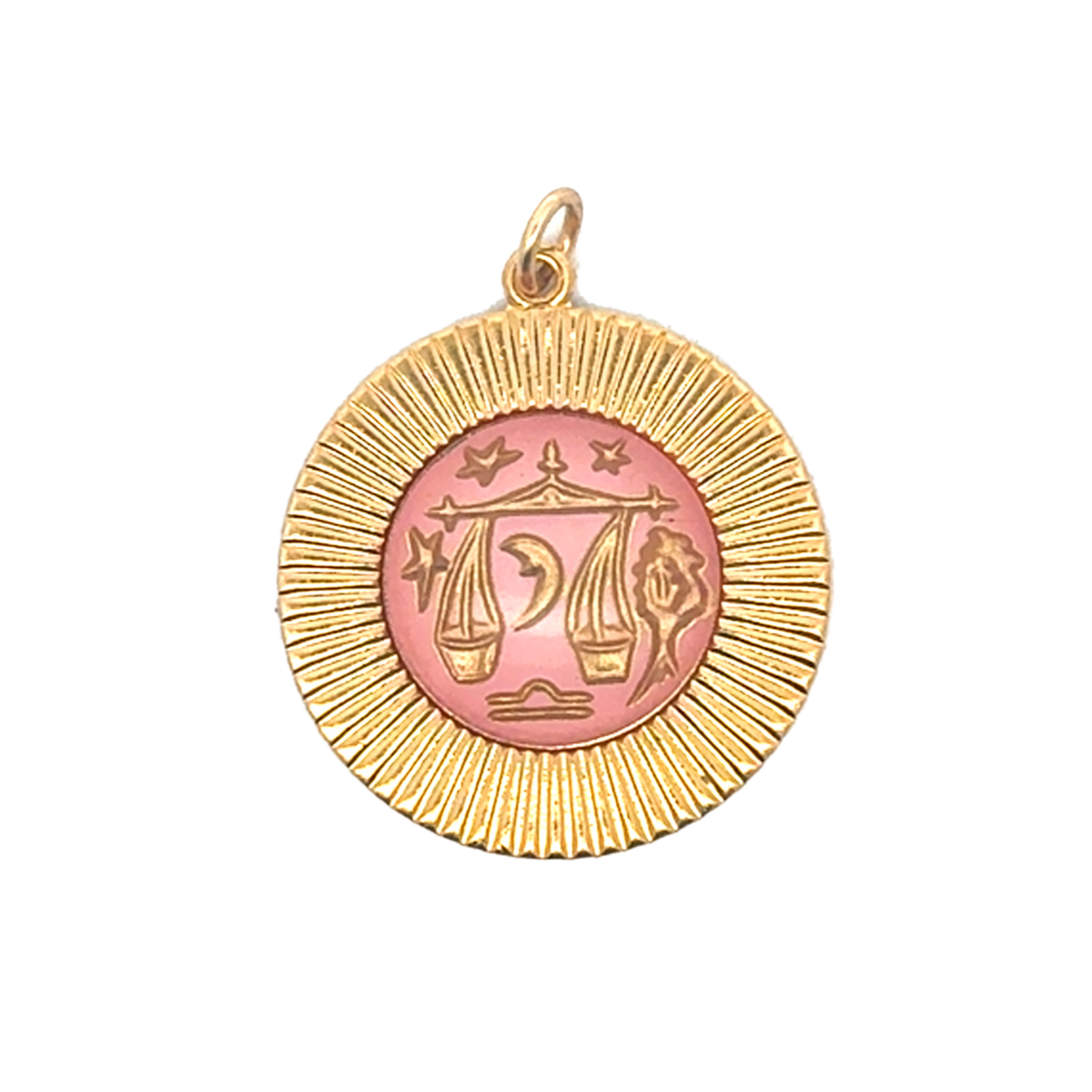 Libra Vintage Glass Charm Large