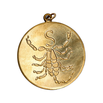 Scorpio Vintage Engraved Charm