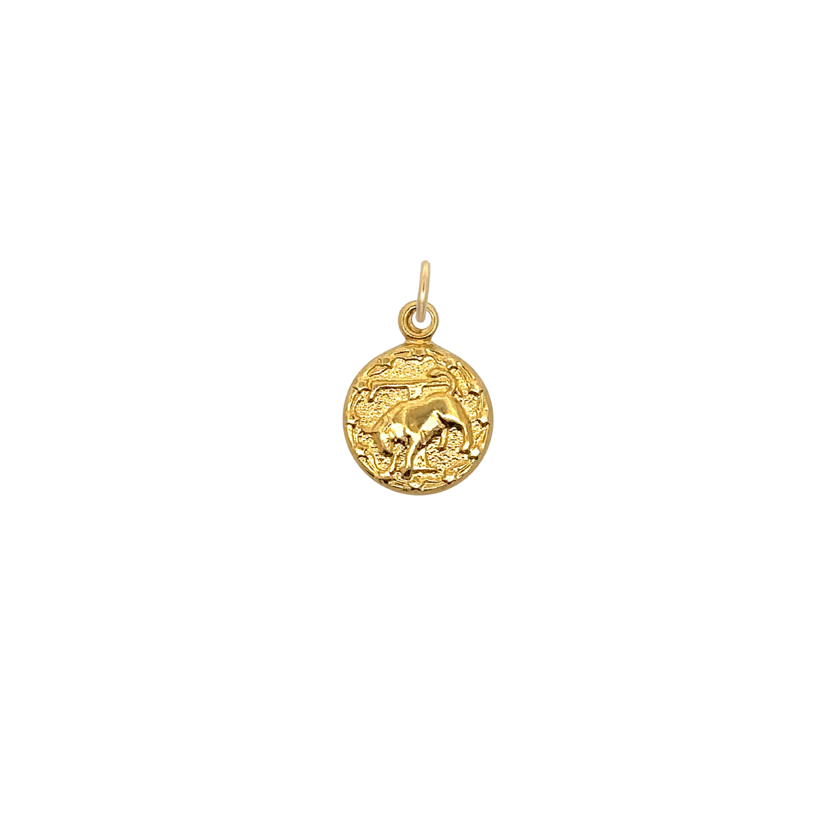 Taurus Vintage Mini Charm Brass