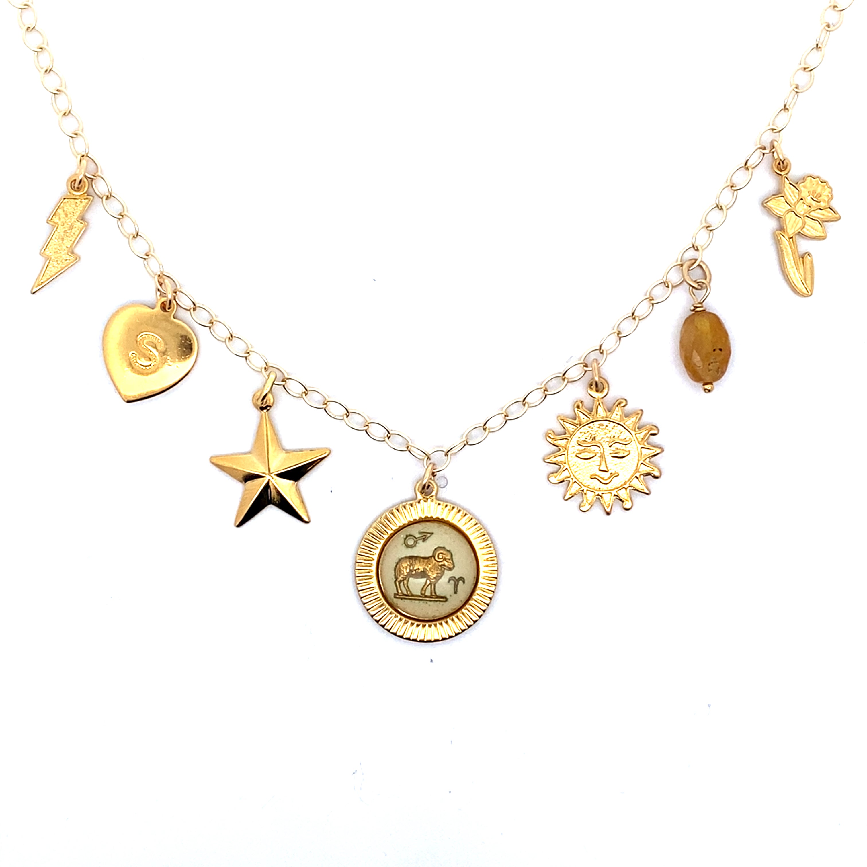 Limited Edition Aries Charm Necklace ZodiacJules