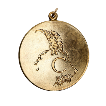 Capricorn Vintage Engraved Charm