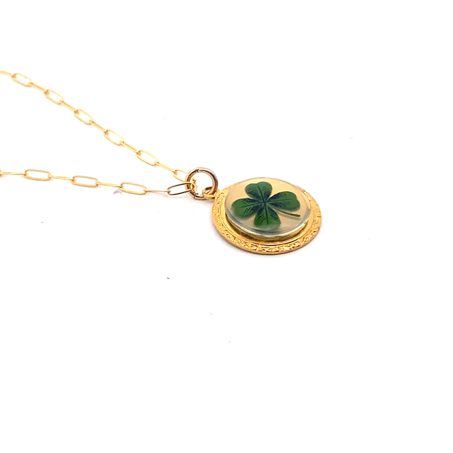 Vintage Four Leaf Clover Necklace