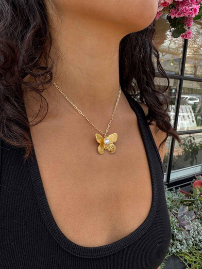 Vintage Butterfly Necklace