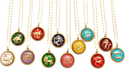 Téa Leoni Pisces Necklace Vintage German Glass | Zodiac Jules