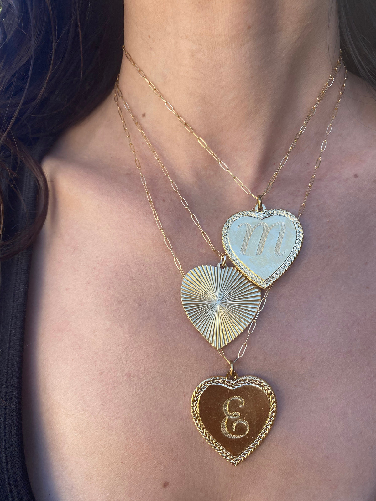 Ribbed Heart Charm