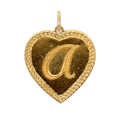 Letter Heart Charm