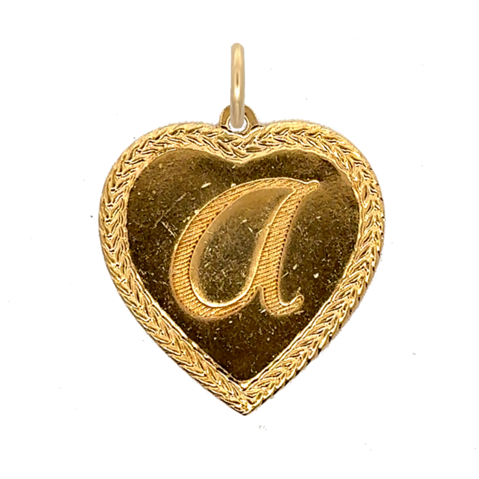 Letter Heart Charm