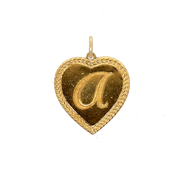 Letter Heart Charm