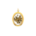 Aquarius Vintage White Decal Charm Brass