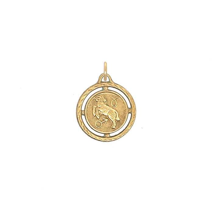 Aries Braided Brass Charm