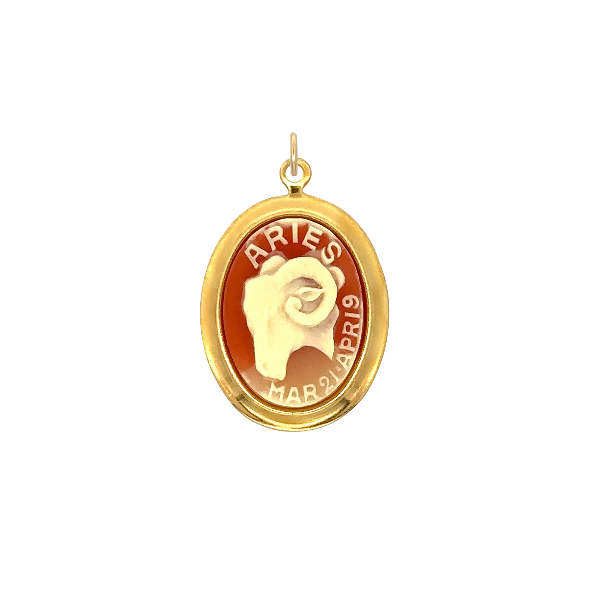 Aries Vintage Cameo Charm