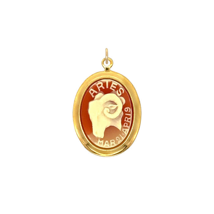 Aries Vintage Cameo Charm