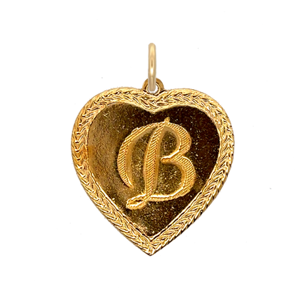 Letter Heart Charm