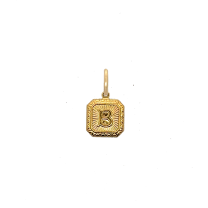Square Letter Charm Vintage