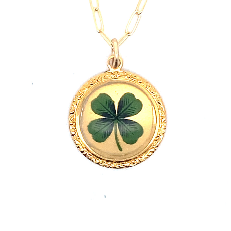 Vintage Four Leaf Clover Necklace