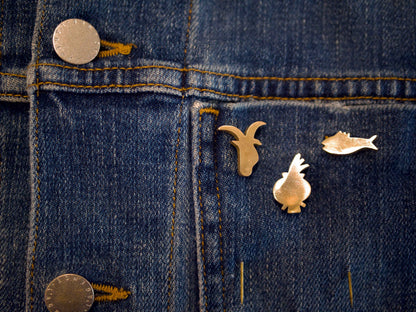 Vintage Brass Zodiac Pins