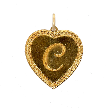 Letter Heart Charm