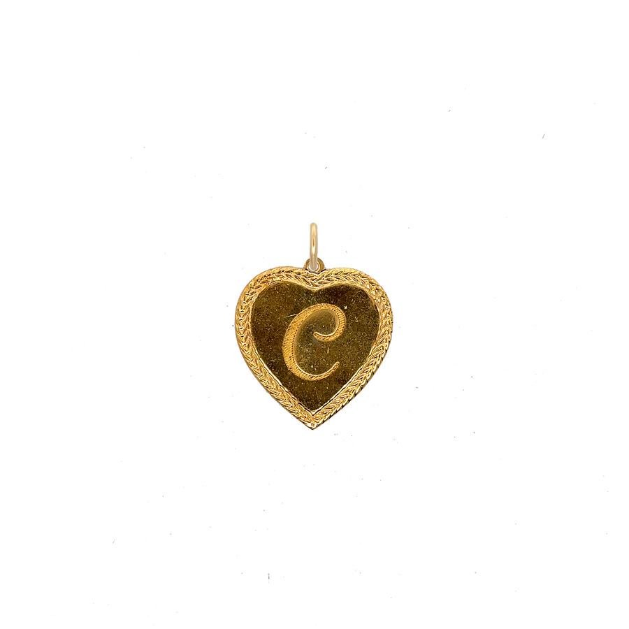 Letter Heart Charm