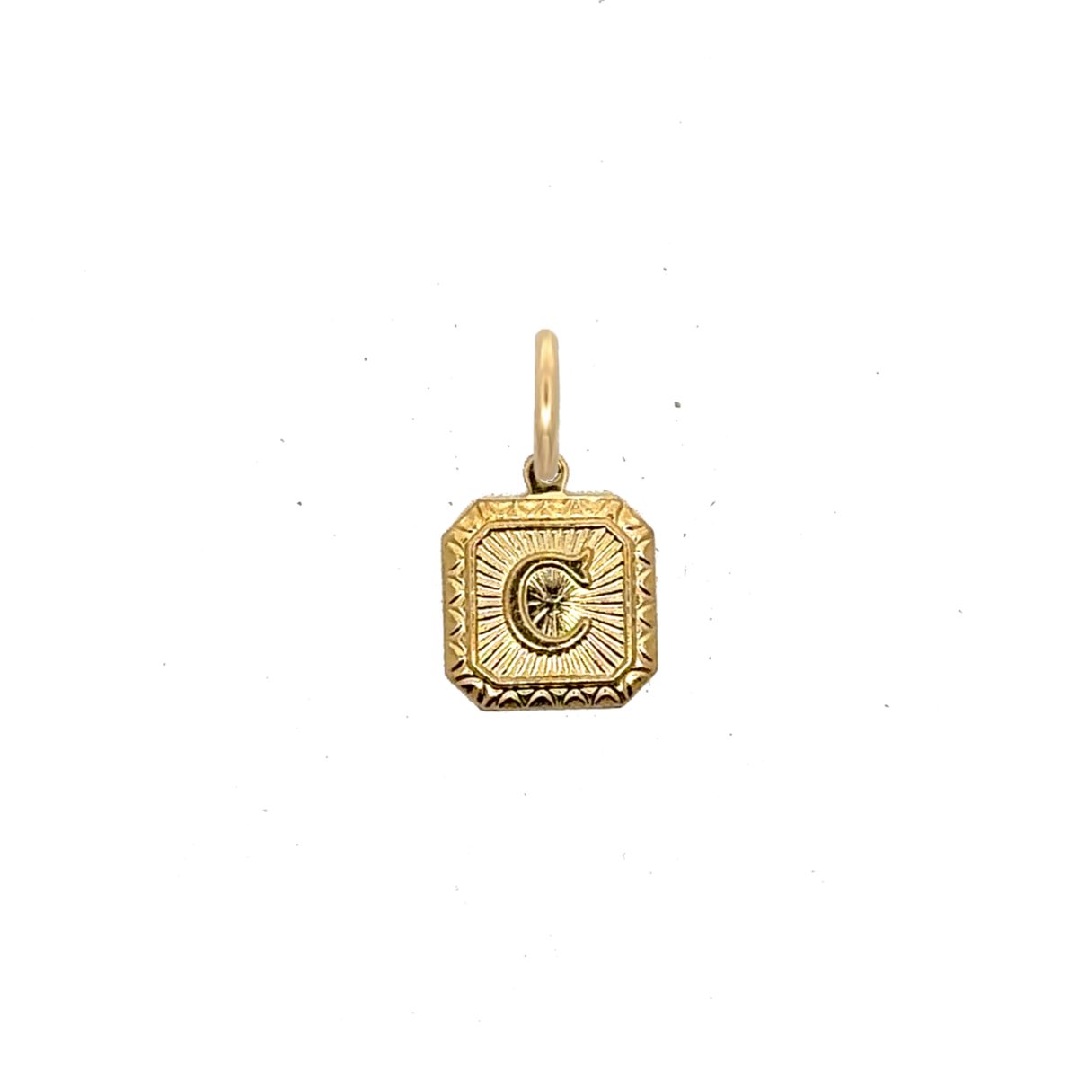 Square Letter Charm Vintage