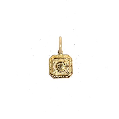 Square Letter Charm Vintage