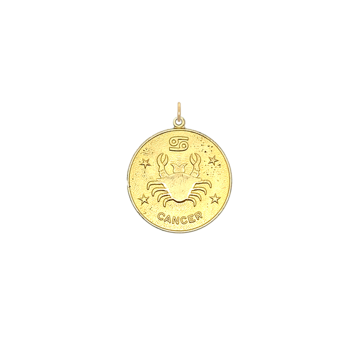 Cancer Vintage Star Zodiac Charm Brass