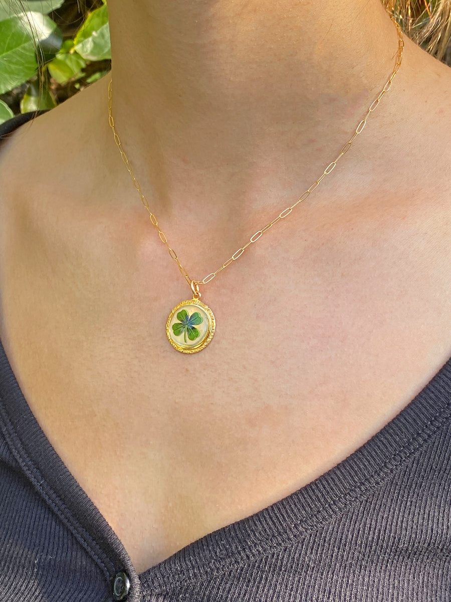 Vintage Four Leaf Clover Necklace