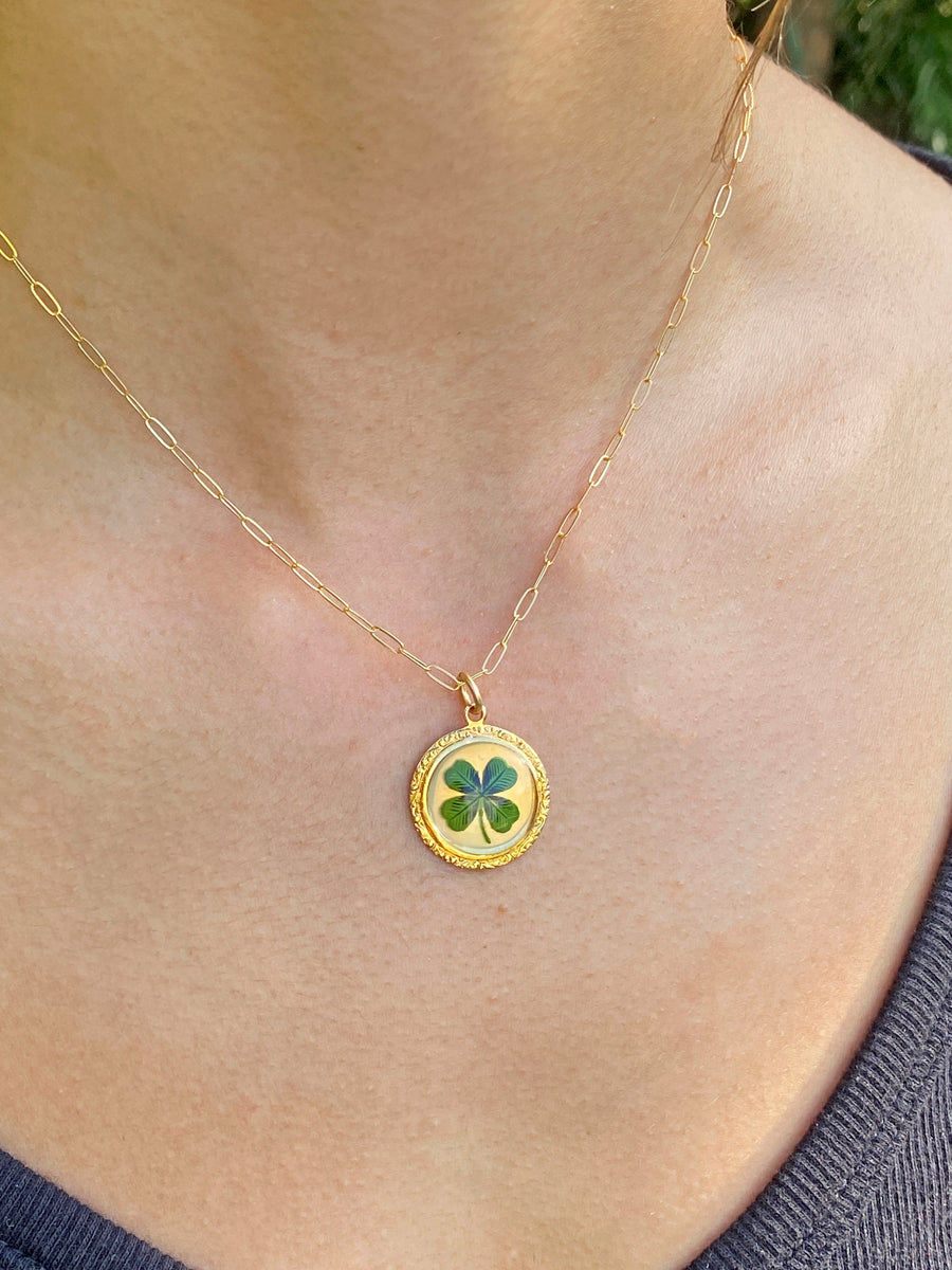 Vintage Four Leaf Clover Necklace