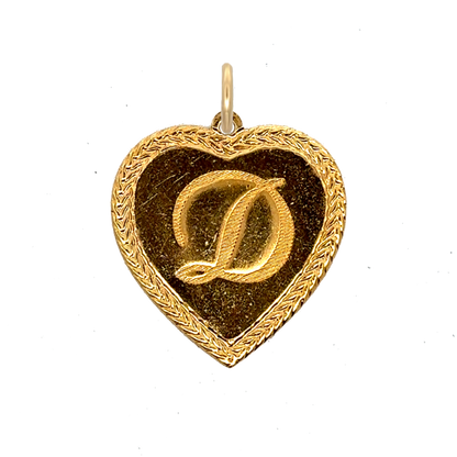 Letter Heart Charm