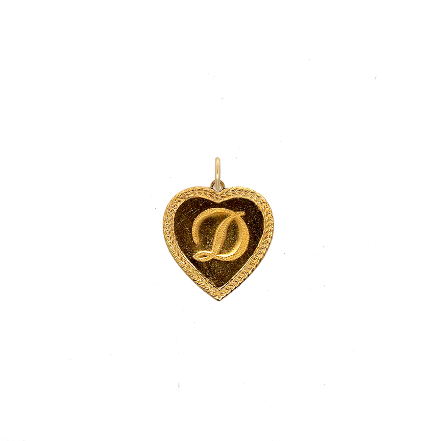 Letter Heart Charm