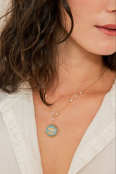 Téa Leoni Pisces Necklace Vintage German Glass | Zodiac Jules