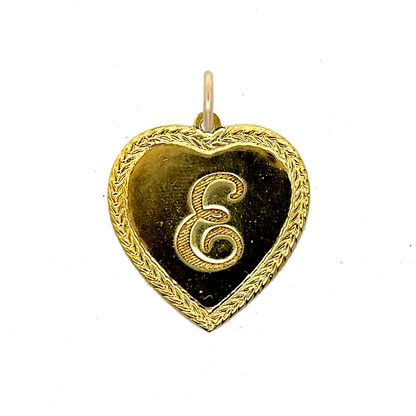 Letter Heart Charm