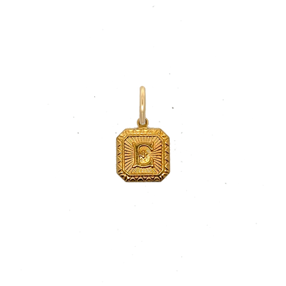 Square Letter Charm Vintage