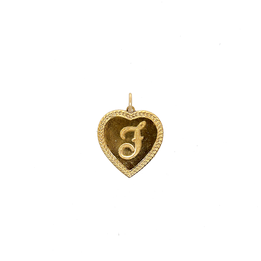 Letter Heart Charm