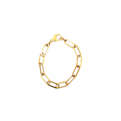Gold-Filled Flat Chunky Paperclip Bracelet
