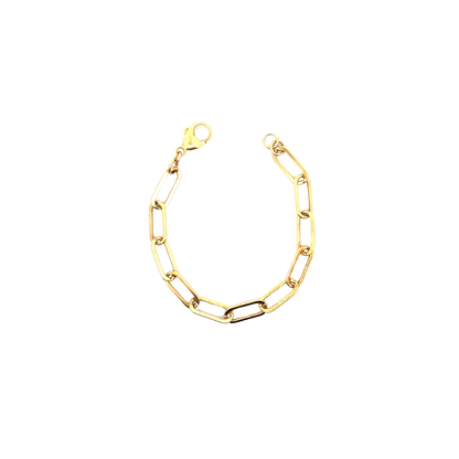 Gold-Filled Flat Chunky Paperclip Bracelet