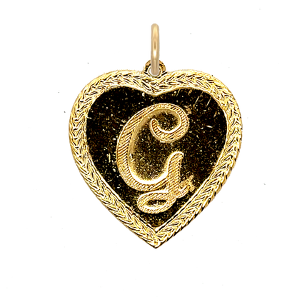 Letter Heart Charm