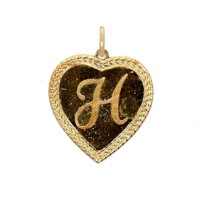 Letter Heart Charm