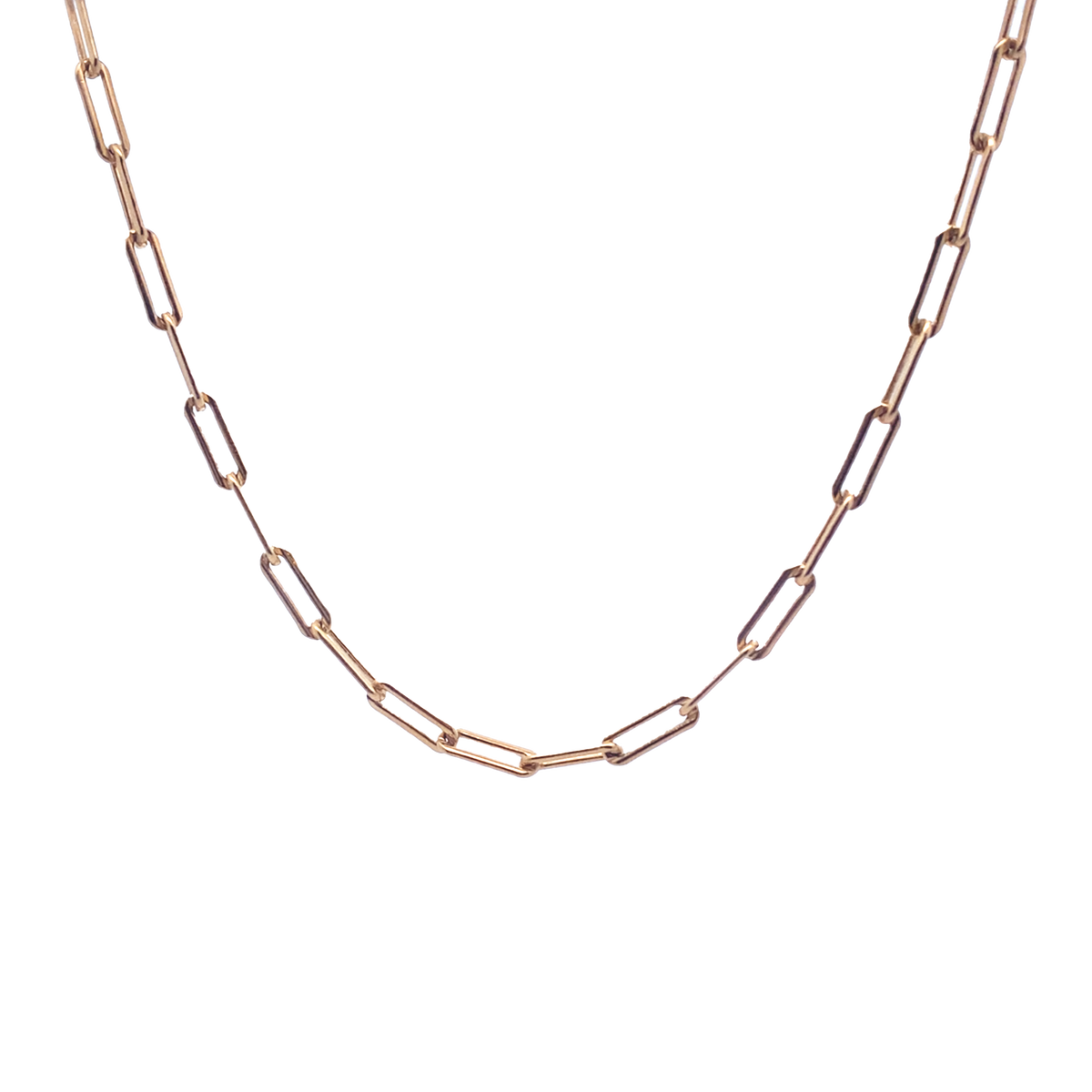 Heavy Paperclip Chain 16-18 inches Gold-Filled