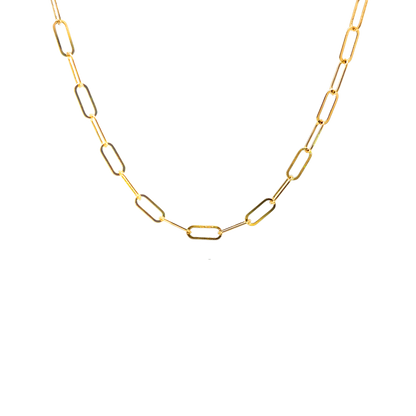 Flat Chunky Paperclip Chain Gold-Filled