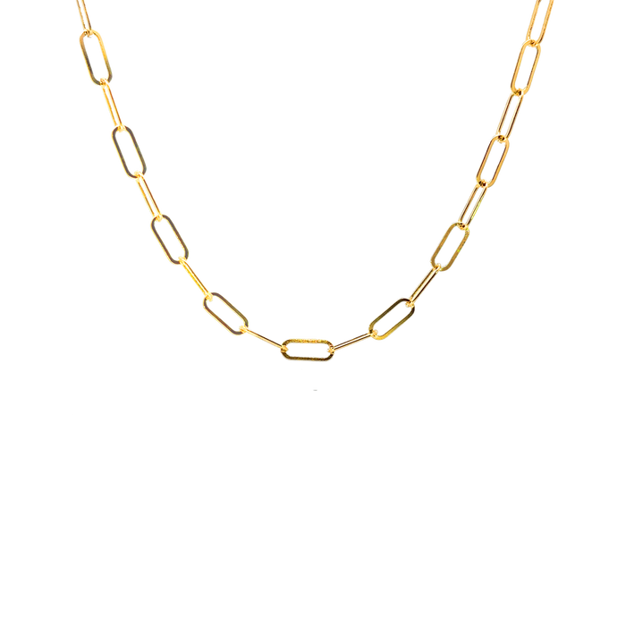 Flat Chunky Paperclip Chain Gold-Filled