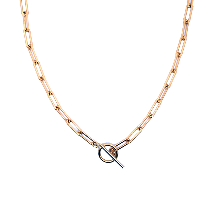 Heavy Paperclip Toggle Chain Gold-Filled